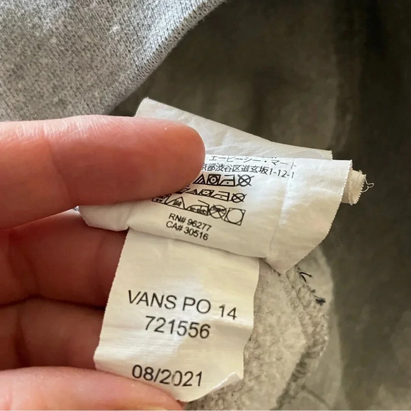 Vans Off the Wall Hoodie Sweatshirt Pullover No Bad Trips Better Daze Gray S - Picture 13 of 13